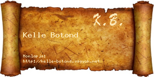 Kelle Botond névjegykártya